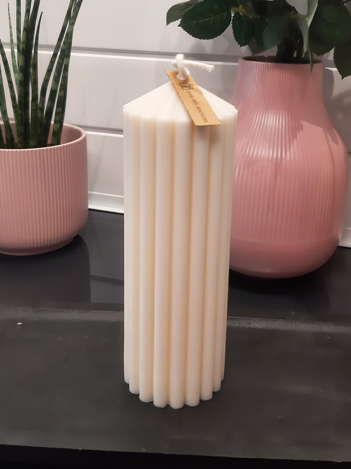 Bougie décorative Cannelée grand modèle