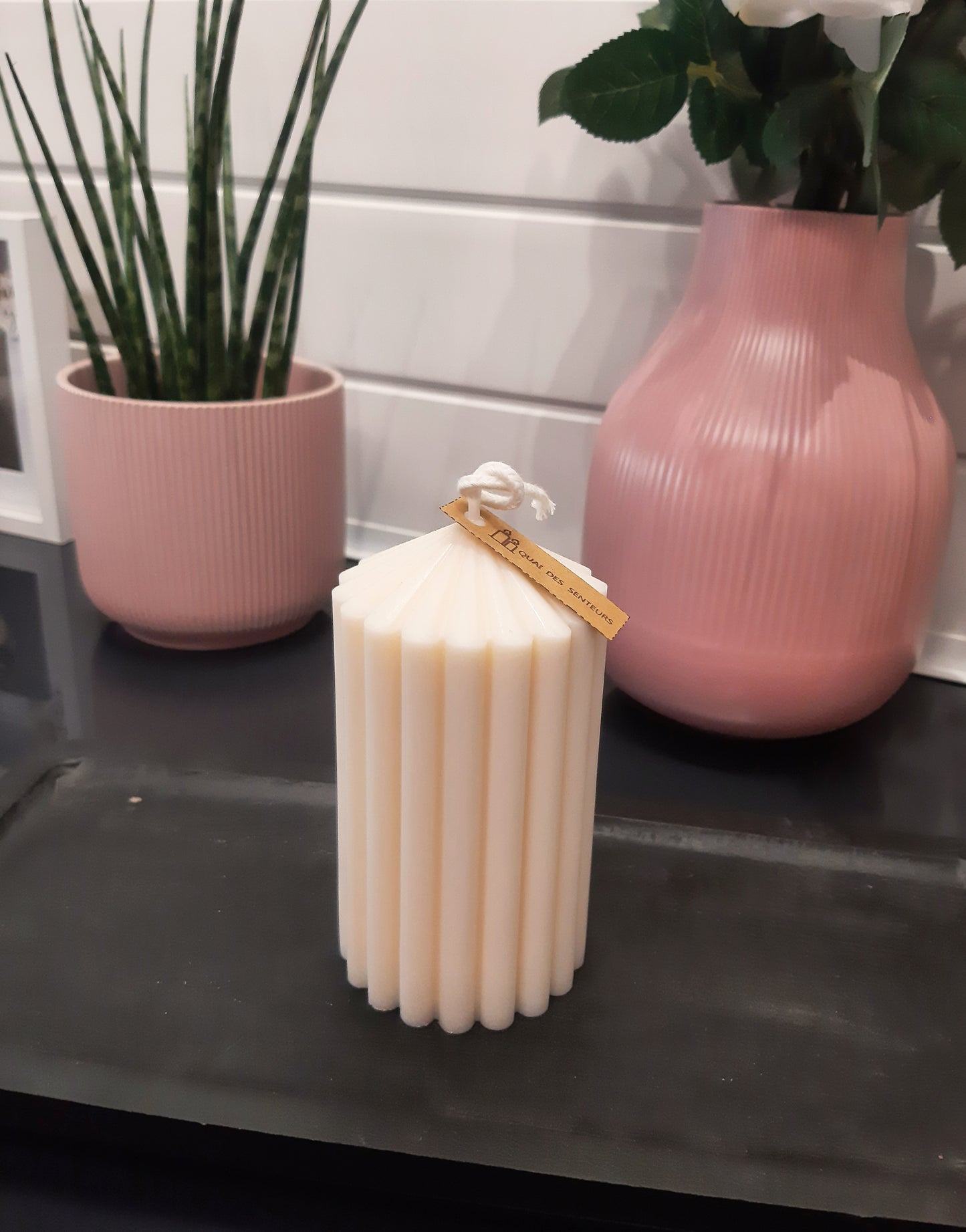 Bougie décorative Cannelée petit modèle